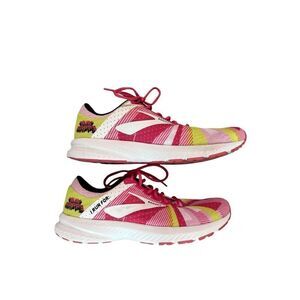 Brooks Launch 6 Run Happy Womens Pink White Limited Edition Running Shoes Sz 11